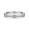 Straight Wedding Ring in Platinum with Round Natural Diamond at Gabriel & Co.
