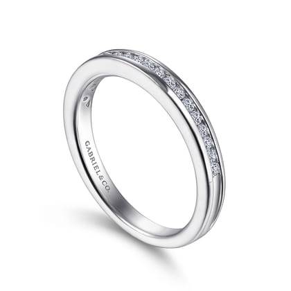 Toledo - Platinum Channel Classic Diamond Ring Anniversary Band