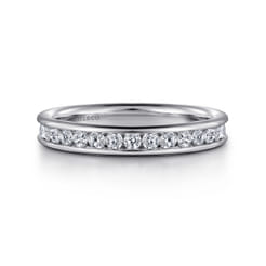 Toledo - Platinum Channel Set Diamond Anniversary Band