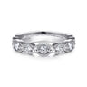 Fancy Wedding Ring in 14k White Gold with Round Natural Diamond at Gabriel & Co.