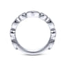 Fancy Wedding Ring in 14k White Gold with Round Natural Diamond at Gabriel & Co.
