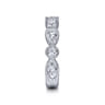 Fancy Wedding Ring in 14k White Gold with Round Natural Diamond at Gabriel & Co.