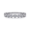Fancy Wedding Ring in 14k White Gold with Round Natural Diamond at Gabriel & Co.