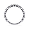 Fancy Wedding Ring in 14k White Gold with Round Natural Diamond at Gabriel & Co.