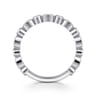 Straight Wedding Ring in 14k White Gold with Round Natural Diamond at Gabriel & Co.