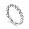 Straight Wedding Ring in 14k White Gold with Round Natural Diamond at Gabriel & Co.
