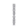 Straight Wedding Ring in 14k White Gold with Round Natural Diamond at Gabriel & Co.