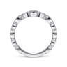 Fancy Wedding Ring in 14k White Gold with Round Natural Diamond at Gabriel & Co.