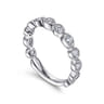 Fancy Wedding Ring in 14k White Gold with Round Natural Diamond at Gabriel & Co.