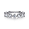 Fancy Wedding Ring in 14k White Gold with Round Natural Diamond at Gabriel & Co.