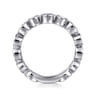Fancy Wedding Ring in 14k White Gold with Round Natural Diamond at Gabriel & Co.