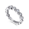 Fancy Wedding Ring in 14k White Gold with Round Natural Diamond at Gabriel & Co.