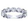 Fancy Wedding Ring in 14k White Gold with Round Natural Diamond at Gabriel & Co.