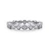 Eternity Band Wedding Ring in 14k White Gold with Round Natural Diamond at Gabriel & Co.