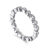 Eternity Band Wedding Ring in 14k White Gold with Round Natural Diamond at Gabriel & Co.