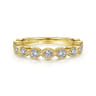 Fancy Wedding Ring in 14k Yellow Gold with Round Natural Diamond at Gabriel & Co.