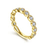 Fancy Wedding Ring in 14k Yellow Gold with Round Natural Diamond at Gabriel & Co.