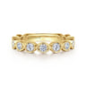 Straight Wedding Ring in 14k Yellow Gold with Round Natural Diamond at Gabriel & Co.