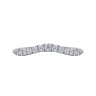 Curved Wedding Ring in 14k White Gold with Round  at Gabriel & Co.