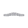Curved Wedding Ring in 14k White Gold with Round Natural Diamond at Gabriel & Co.