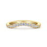 Curved Wedding Ring in 14k Yellow Gold with Round Natural Diamond at Gabriel & Co.