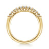 Curved Wedding Ring in 14k Yellow Gold with Round Natural Diamond at Gabriel & Co.