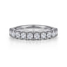 Straight Wedding Ring in 14k White Gold with Round Natural Diamond at Gabriel & Co.