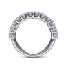 Straight Wedding Ring in 14k White Gold with Round Natural Diamond at Gabriel & Co.
