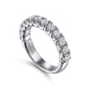 Straight Wedding Ring in 14k White Gold with Round Natural Diamond at Gabriel & Co.