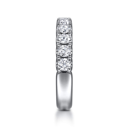 Toulouse - 14K White Gold 12 Stone Diamond Wedding Band