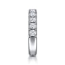 Straight Wedding Ring in 14k White Gold with Round Natural Diamond at Gabriel & Co.