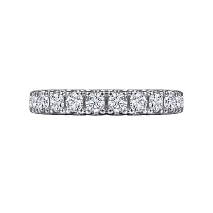 Toulouse - 14K White Gold 12 Stone Diamond Wedding Band