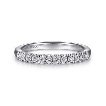 Toulouse - 14K White Gold Diamond Wedding Band