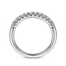 Straight Wedding Ring in 14k White Gold with Round Natural Diamond at Gabriel & Co.