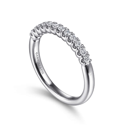 Toulouse - 14K White Gold Diamond Wedding Band