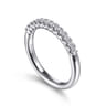 Straight Wedding Ring in 14k White Gold with Round Natural Diamond at Gabriel & Co.