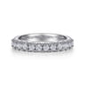 Straight Wedding Ring in 14k White Gold with Round Natural Diamond at Gabriel & Co.