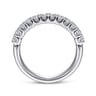 Straight Wedding Ring in 14k White Gold with Round Natural Diamond at Gabriel & Co.