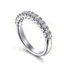 Straight Wedding Ring in 14k White Gold with Round Natural Diamond at Gabriel & Co.