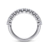 Straight Wedding Ring in 14k White Gold with Round Natural Diamond at Gabriel & Co.
