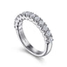Straight Wedding Ring in 14k White Gold with Round Natural Diamond at Gabriel & Co.