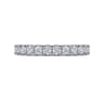 Straight Wedding Ring in 14k White Gold with Round Natural Diamond at Gabriel & Co.