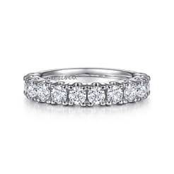 Toulouse - 14K White Gold Diamond Wedding Band