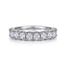 Straight Wedding Ring in 14k White Gold with Round Natural Diamond at Gabriel & Co.