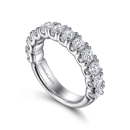 Toulouse - 14K White Gold Diamond Wedding Band
