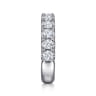 Straight Wedding Ring in 14k White Gold with Round Natural Diamond at Gabriel & Co.