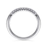 Straight Wedding Ring in 14k White Gold with Round Natural Diamond at Gabriel & Co.