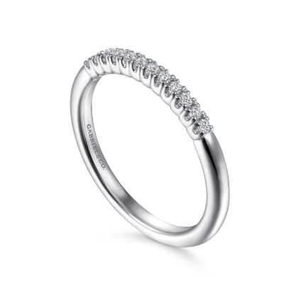 Toulouse - 14K White Gold Diamond Wedding Band