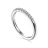 Straight Wedding Ring in 14k White Gold with Round Natural Diamond at Gabriel & Co.