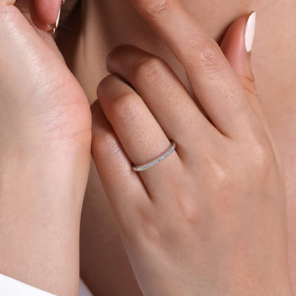 Toulouse - 14K White Gold Diamond Wedding Band